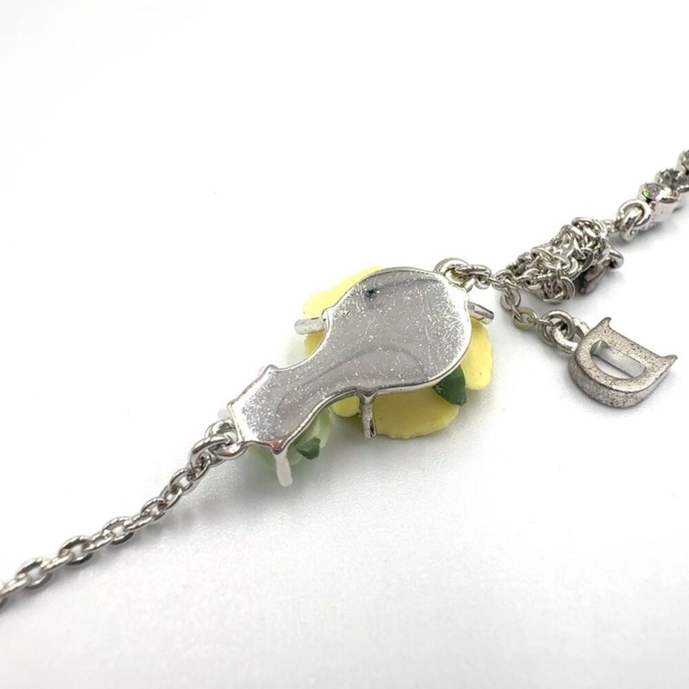 Dior Diorette Rose Metal Enamel Bracelet - Picture 10 of 10